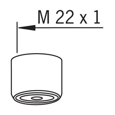 Oras aerator do baterii kuchennej i umywalkowej M22 gwint chrom 232201