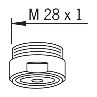 Oras aerator do baterii wannowo-prysznicowej M28 gwint 232213