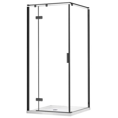 Bravat SNB kabina prysznicowa 90x90 cm kwadratowa lewa szkło transparentne/czarny mat SNB90/90L