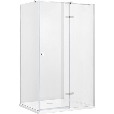 Besco Pixa kabina prysznicowa 100x90 cm prostokątna prawa chrom/szkło przezroczyste PPP-109-195-C