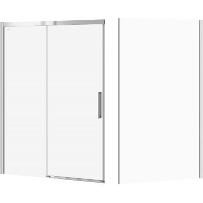 Zestaw Cersanit Crea kabina prysznicowa 140x90 cm prostokątna chrom/szkło przezroczyste (S159008, S9002614)