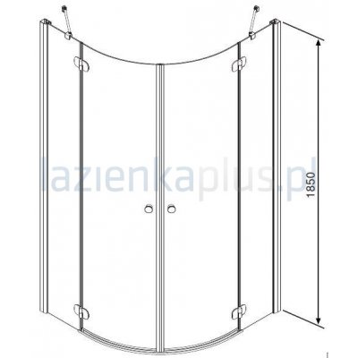 Kabina półokrągła 90 x 90 cm Radaway Torrenta PDD 31600-01-01
