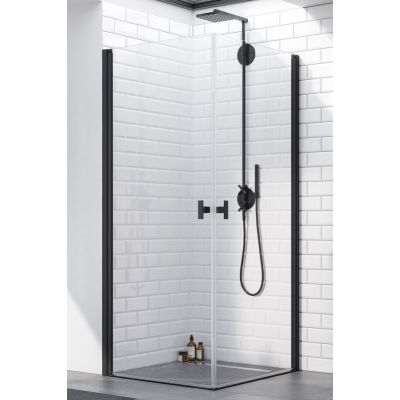 Radaway Nes Black KDD I drzwi prysznicowe 90 cm prawe czarny mat/szkło przezroczyste 10021090-54-01R