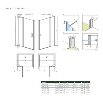Radaway Nes DWJ II drzwi prysznicowe 120 cm wnękowe prawe chrom/szkło przezroczyste 10036120-01-01R