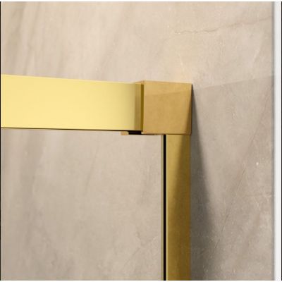 Radaway Idea Gold KDD kabina prysznicowa część lewa 90x90 cm kwadratowa złoty połysk/szkło przezroczyste 387060-09-01L