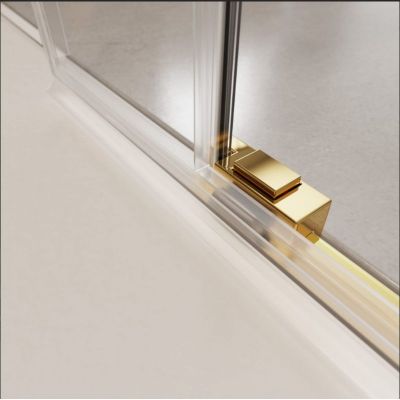 Radaway Idea Gold KDD kabina prysznicowa część lewa 90x90 cm kwadratowa złoty połysk/szkło przezroczyste 387060-09-01L