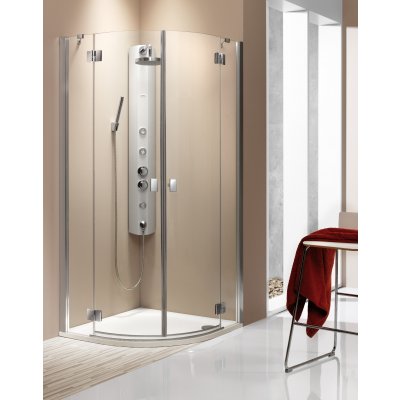 Kabina półokrągła drzwi dwuczęściowe 90 x 90 cm Radaway Essenza PDD 32502-01-08N