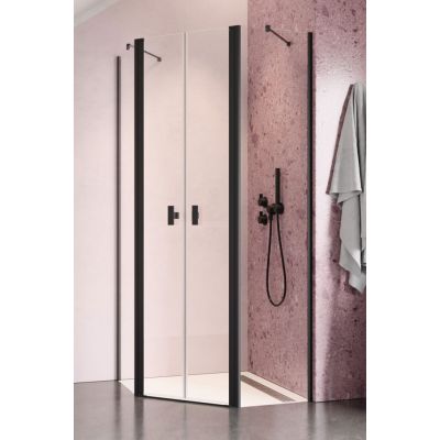 Radaway Nes Black PTD drzwi prysznicowe 53,2 cm czarny/szkło przezroczyste 10051000-54-01