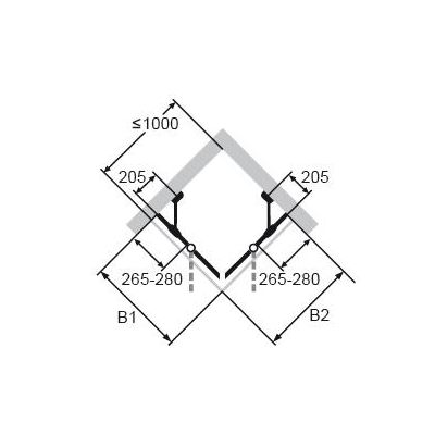Hüppe Aura elegance 4-kąt kabina prysznicowa 90 cm kwadratowa szkło przezroczyste 400502.055.322