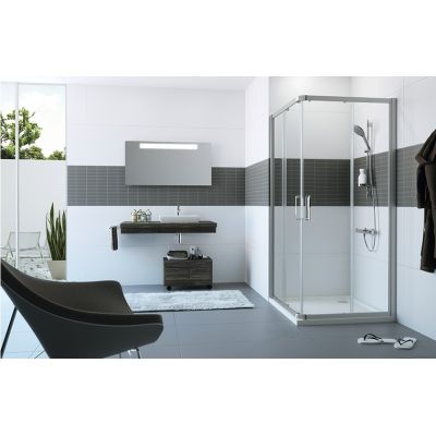 Huppe Classics 2 4-kąt kabina prysznicowa 90x90 cm kwadratowa srebrny połysk/szkło przezroczyste C20103.069.322