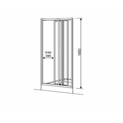 Drzwi prysznicowe rozsuwane 80 cm Koło Atol Plus EDRS80222000