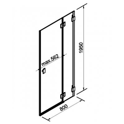 Drzwi wnękowe 80 cm prawostronne Koło Niven FDRF80222003R