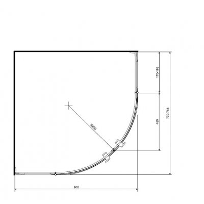 Kabina prysznicowa półokrągła 80 cm Koło Niven FKPF80222003