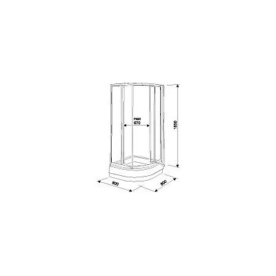 Kabina prysznicowa półokrągła 80 cm Koło Akord Swing RKPF80222000