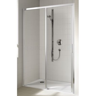 Kermi Cada XS drzwi prysznicowe 155 cm lewe srebrny wysoki połysk/szkło przezroczyste CKD2L15520VPK