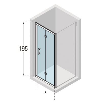 Novellini Kali S drzwi prysznicowe 75 cm srebrny/szkło przezroczyste KALIS75-1B