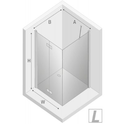 New Trendy New Soleo kabina prysznicowa 100x90 cm prostokątna lewa chrom połysk/szkło przezroczyste D-0150A/D-0088B