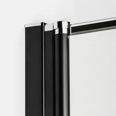 New Trendy Negra kabina prysznicowa 90 cm kwadratowa szkło przezroczyste EXK-1128/EXK-1128