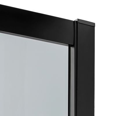 New Trendy New Varia Black kabina prysznicowa 90x90 cm półokrągła czarny półmat/szkło grafitowe K-0452