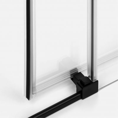 New Trendy Prime kabina prysznicowa 80x90 cm prostokątna czarny mat/szkło przezroczyste D-0312A/D-0315A