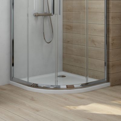 Oltens Superior brodzik półokrągły 80x80 cm biały 16001000