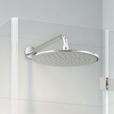 Oltens Sondera deszczownica 30x30 cm okrągła z ramieniem sufitowym Aera chrom 36085100