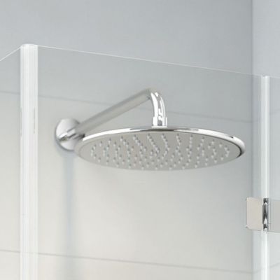 Oltens Sondera Lagan deszczownica 30 cm okrągła z ramieniem ściennym chrom 36013100