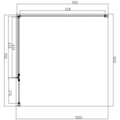Omnires Manhattan kabina prysznicowa 100x100 cm kwadratowa czarny mat/szkło przezroczyste MH1010BLTR