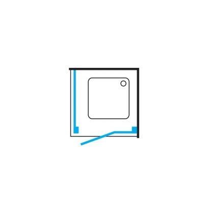 Omnires Manhattan kabina prysznicowa 90x80 cm prostokątna chrom połysk/szkło przezroczyste MH9080CRTR