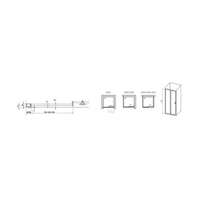 Ravak Blix BLDP2-120 drzwi prysznicowe 120 cm przesuwne biały/szkło grape 0PVG0100ZG