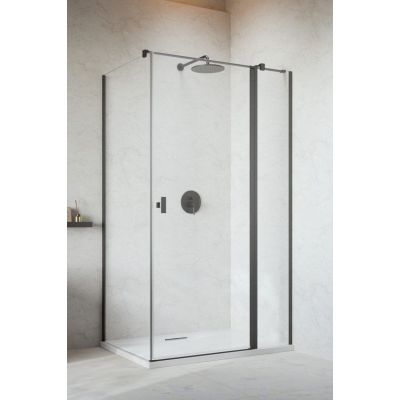 Radaway Nes Brushed GunMetal KDJ II drzwi prysznicowe 90 cm uchylne gunmetal szczotkowany/szkło przezroczyste 10032090-92-01R