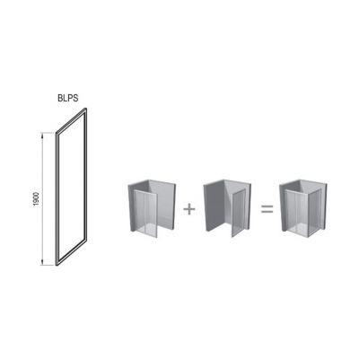 Ravak Blix BLPS-100 ścianka prysznicowa stała polerowane aluminium/grafit 9BHA0C00ZH