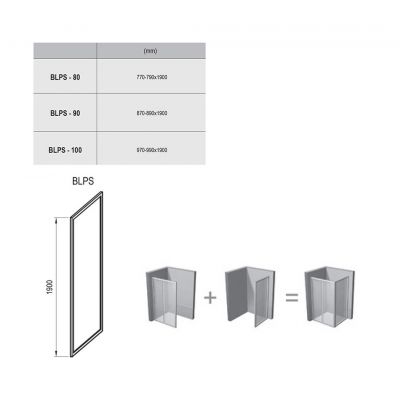 Ravak Blix BLPS-80 ścianka prysznicowa 80 cm stała polerowane aluminium/szkło przezroczyste 9BH40C00Z1