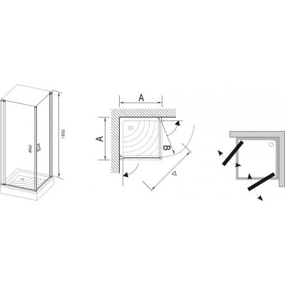 Kabina prysznicowa chrom+transparent ESKR2-90 Ravak Elegance 1JE70A00Z1