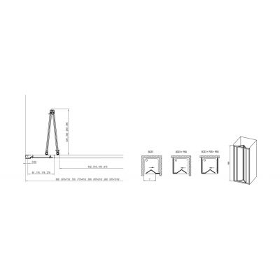 Ravak Supernova SDZ3-80 drzwi prysznicowe 80 cm biel/pearl 02V4010011