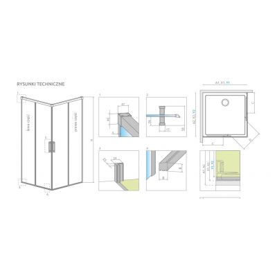 Radaway Idea KDD drzwi prysznicowe 70 cm lewe chrom/szkło przezroczyste 387065-01-01L