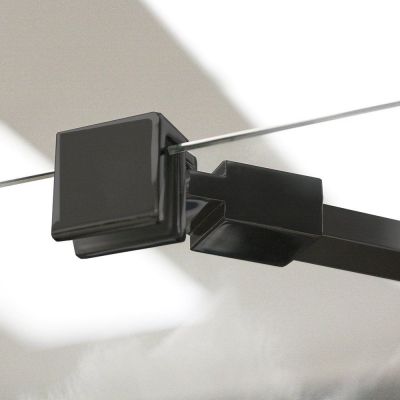 Roth El TWF ścianka prysznicowa walk-in 80 cm czarny mat/szkło przezroczyste EITWF08020NPE