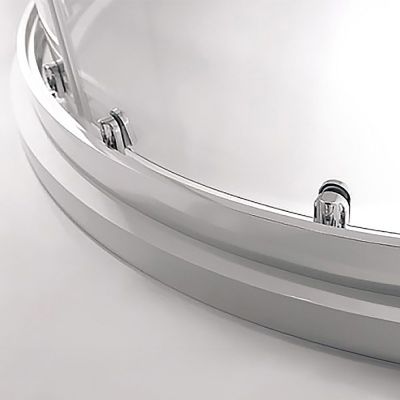 Roth Albis kabina prysznicowa 90x90 cm półokrągła chrom połysk/szkło przezroczyste N0777