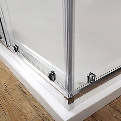 Roth Albis Tweed kabina prysznicowa 80x80 cm kwadratowa chrom połysk/szkło ze wzorem N0794