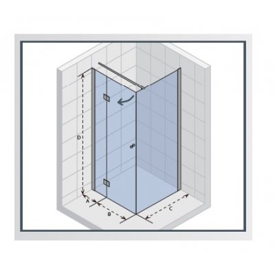 Riho Polar kabina kwadratowa 87x87 cm P206 GW27200