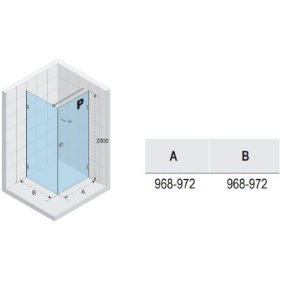 Riho Scandic NXT X201 kabina prysznicowa 100x100 cm kwadratowa prawa chrom błyszczący/szkło przezroczyste G001048120