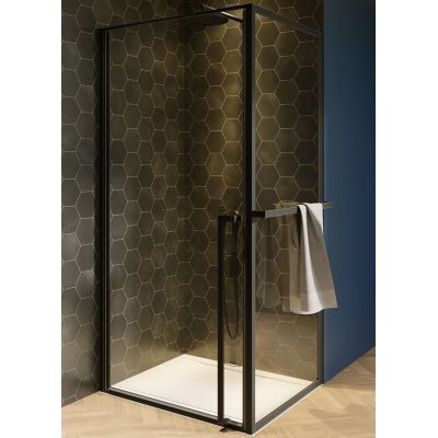 Riho Lucid GD201 kabina prysznicowa 100x100 cm kwadratowa czarny mat/szkło przezroczyste G005015121