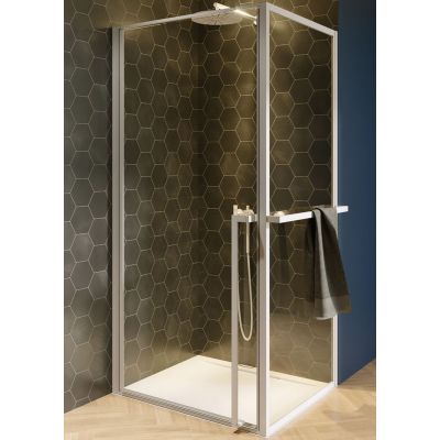 Riho Lucid GD201 kabina prysznicowa 90x100 cm prostokątna biały mat/szkło przezroczyste G005013122