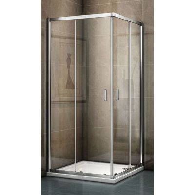 Riho Hamar 2.0 kabina prysznicowa 90x90 cm kwadratowa chrom błyszczący/szkło przezroczyste G007005120