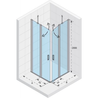 Riho Novik Z207 kabina prysznicowa 90x90 cm kwadratowa chrom/szkło przezroczyste GZ3090090