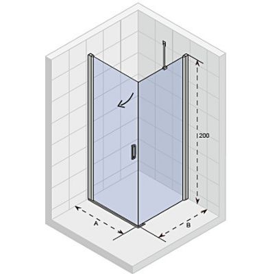 Riho Novik Z201 kabina prysznicowa 90x80 cm prostokątna chrom/szkło przezroczyste GZ5090080
