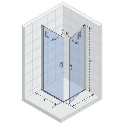 Riho Nautic skrzydło kabiny 90 cm prawe N209 GGB0304802