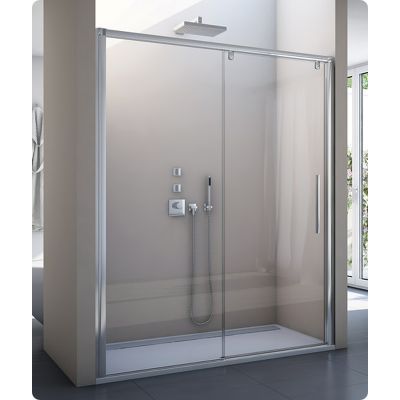 SanSwiss Pur Light S drzwi prysznicowe 140 cm lewe biel/szkło przezroczyste PLS2G1400407