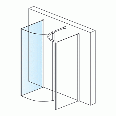 Ścianka boczna 900 mm biała Ronal Salsa PFSAL 0900 04 07