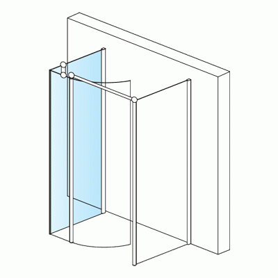 Ścianka boczna 900 mm biała Ronal Salsa PFSAL 0900 04 07